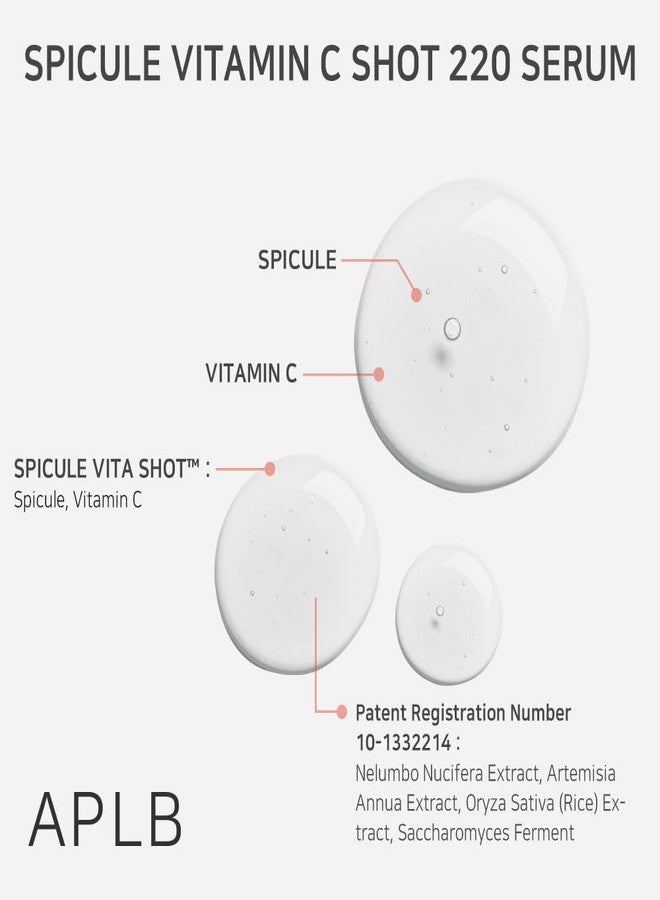 ايه بي ال بي سيروم فيتامين سي شوت 220 من APLB Spicule | SPICULE VITA SHOT™ 220، 1.35 أونصة سائلة / عناية بالبشرة الكورية، تقشير لطيف، بقع داكنة، ترطيب يدوم طويلاً، ينعش البشرة بلطف ويحسن ملمسها - Image 4